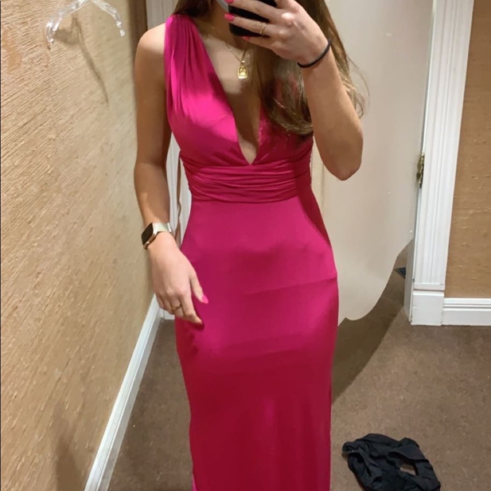 Super cute hot pink prom dress